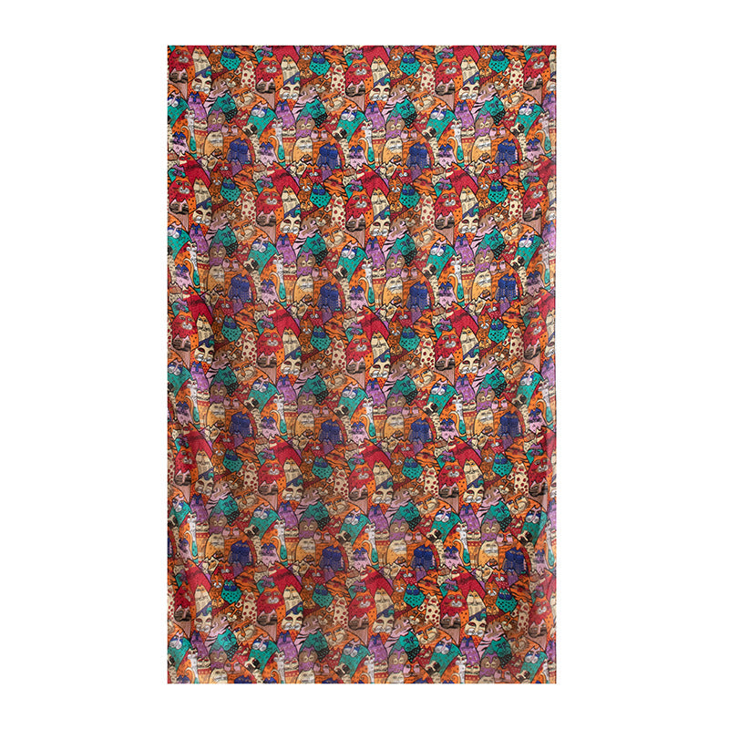 Funny Cat Series – 100% Mulberry Silk Scarf