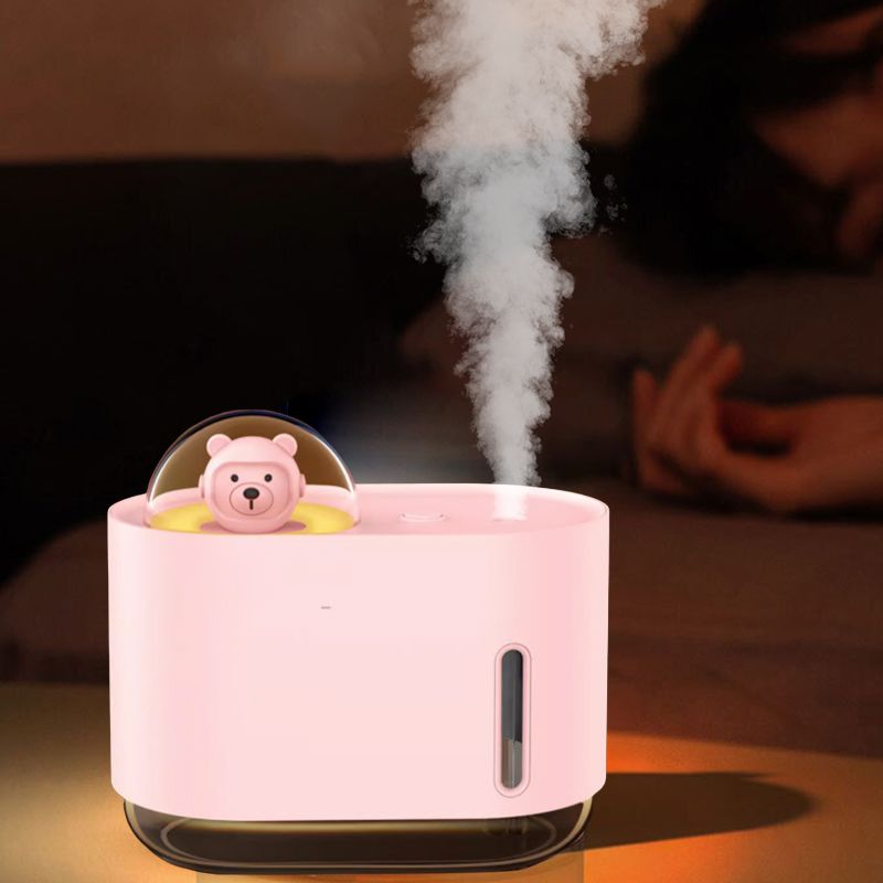 🧸New arrival 50% OFF! 💨Mini Bear Humidifier – 300ml USB, Aroma Mist + LED, Portable Cute Gift for Every Desk 🌸🎁