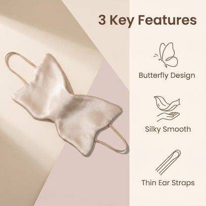 Butterfly Shaped 100% Mulberry Silk Eye Mask