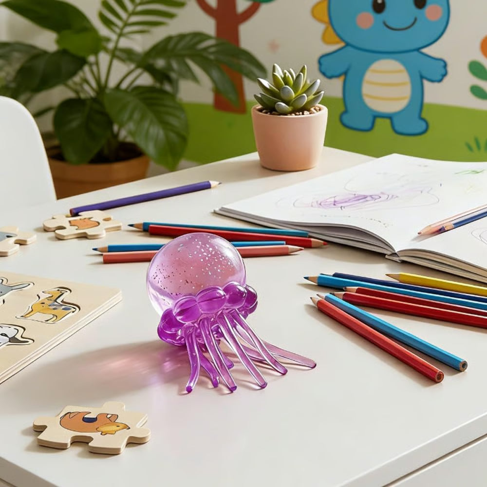 🐙✨🐣SUMMER SALE 65% OFF! ✨ Cute Glitter Jellyfish Squishy