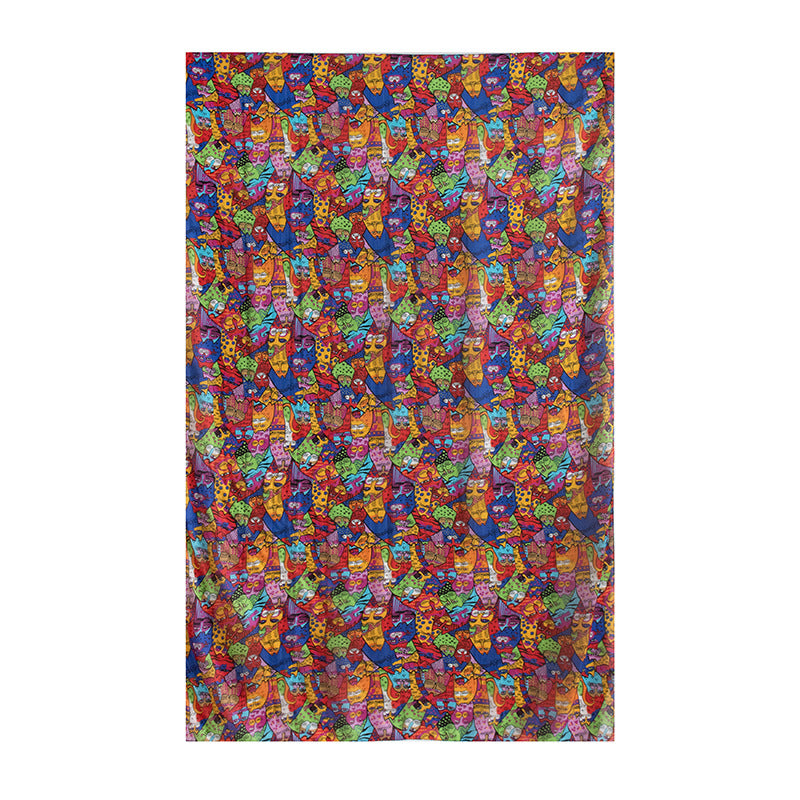 Funny Cat Series – 100% Mulberry Silk Scarf