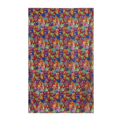 Funny Cat Series – 100% Mulberry Silk Scarf