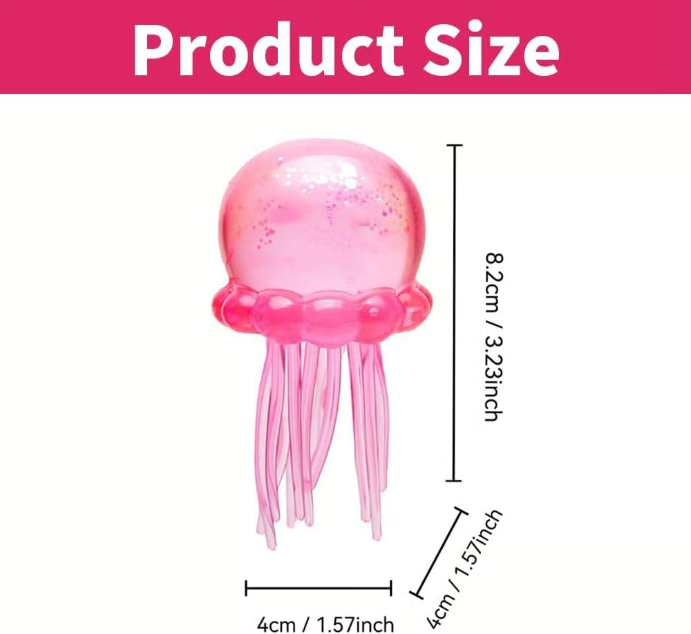 🐙✨🐣SUMMER SALE 65% OFF! ✨ Cute Glitter Jellyfish Squishy, Easter Basket Stuffer for Kids