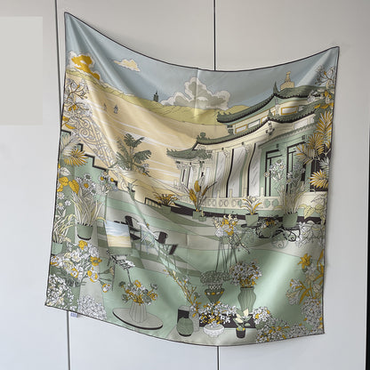 Satin Square Scarf for Women