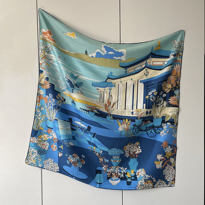 Satin Square Scarf for Women