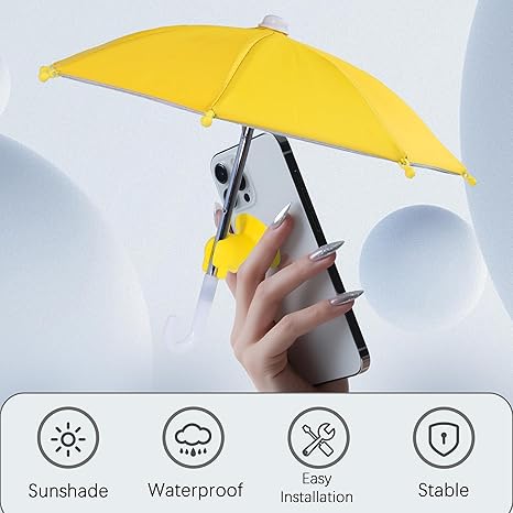 Outdoor Phone Sun Shade, Cute Pig Suction Cup Adjustable Stand, Anti-Reflective Glare Phone Visor