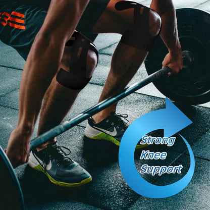 🎯 Pre-Cut Knee Kinesiology Tape – Easy Apply🦵 No Scissors Needed. Provides Muscle Support & Pain Relief for Running, Gym💪or Daily Activities. Stays on for Days! ✨