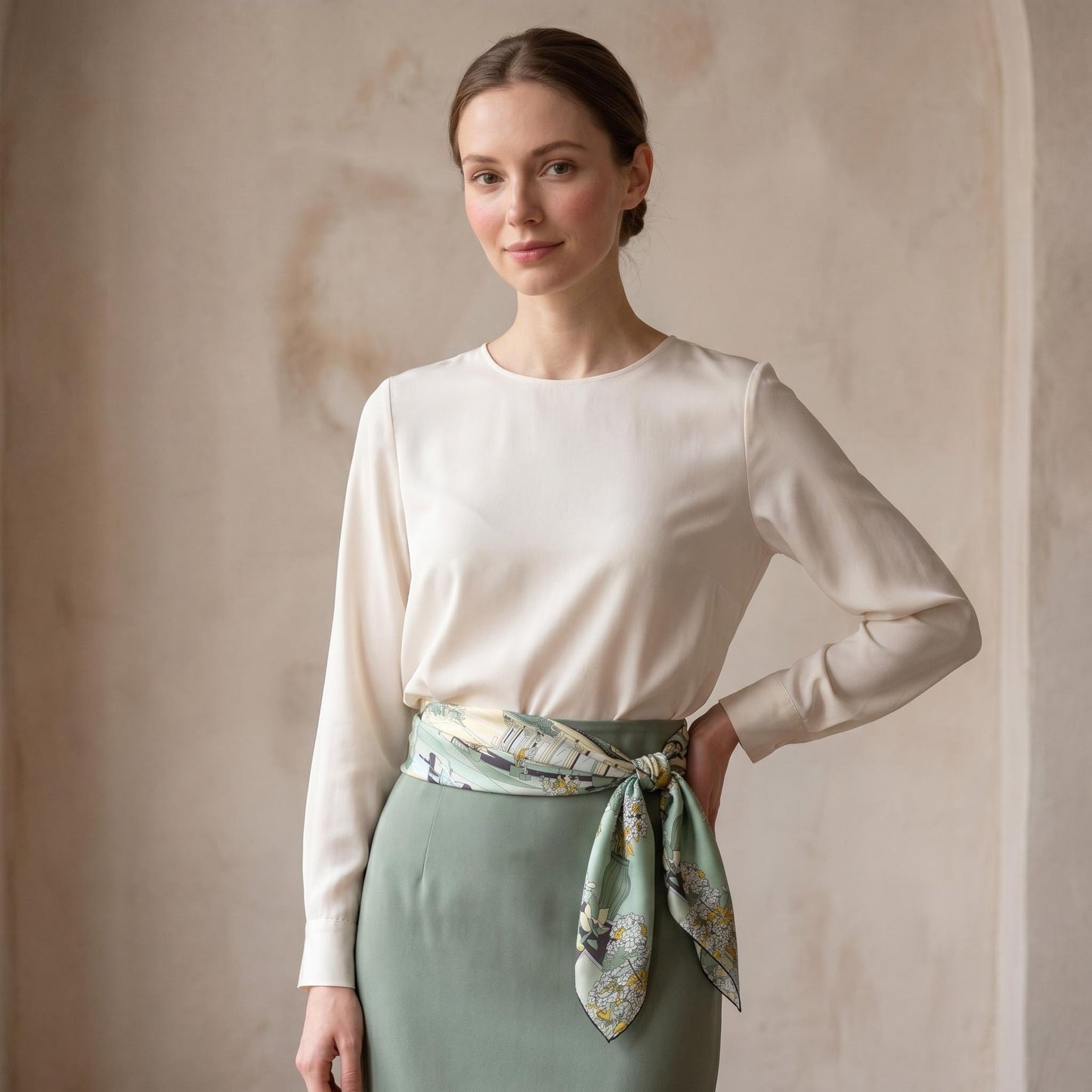Satin Square Scarf for Women