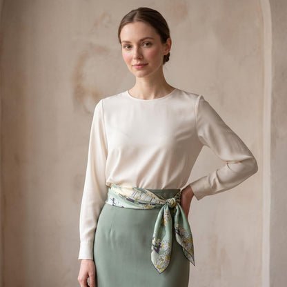 Satin Square Scarf for Women