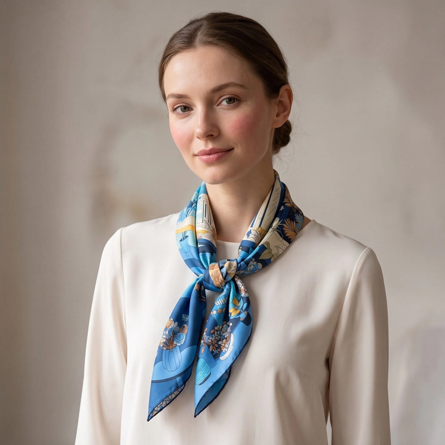 Satin Square Scarf for Women