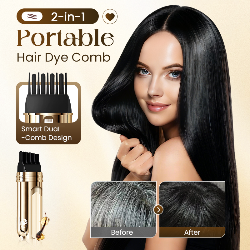 🔥Hot Sale🔥2-in-1 Hair Dye Comb – Flawless Gray Coverage. Zero Mess. Zero Stains.