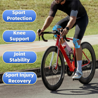 🎯 Pre-Cut Knee Kinesiology Tape – Easy Apply🦵 No Scissors Needed. Provides Muscle Support & Pain Relief for Running, Gym💪or Daily Activities. Stays on for Days! ✨