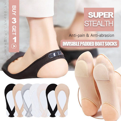 👣2026 New arrival 50% OFF! ☀️Invisible Padded Boat Socks-BUY 3 GET 1 FREE