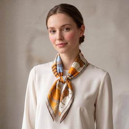 Satin Square Scarf for Women