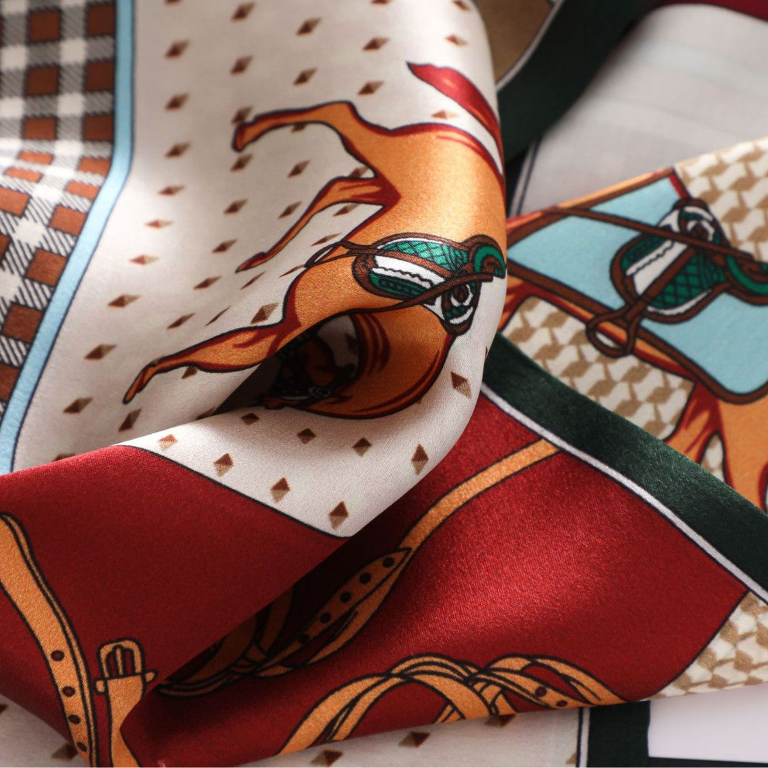 Pure Silk Long Skinny Scarf