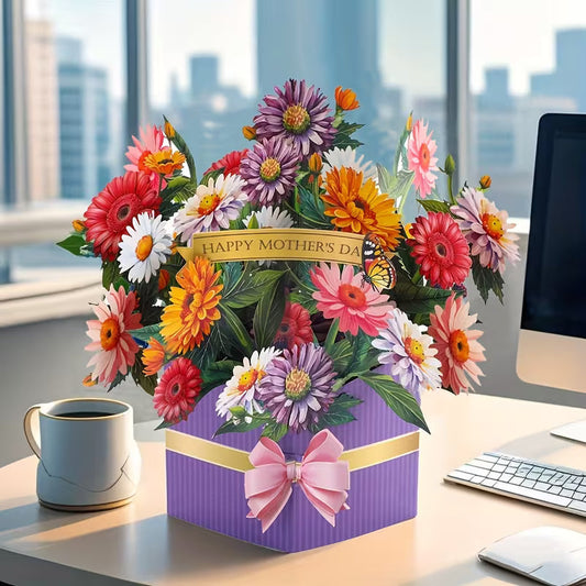 🌷💐 Mother’s Day & All Occasions – Vibrant 3D Pop-Up Flower & Butterfly Card with Envelope. Perfect for Birthdays, Anniversaries, Graduation, Valentine’s, Teacher’s Day & More 🎁🦋