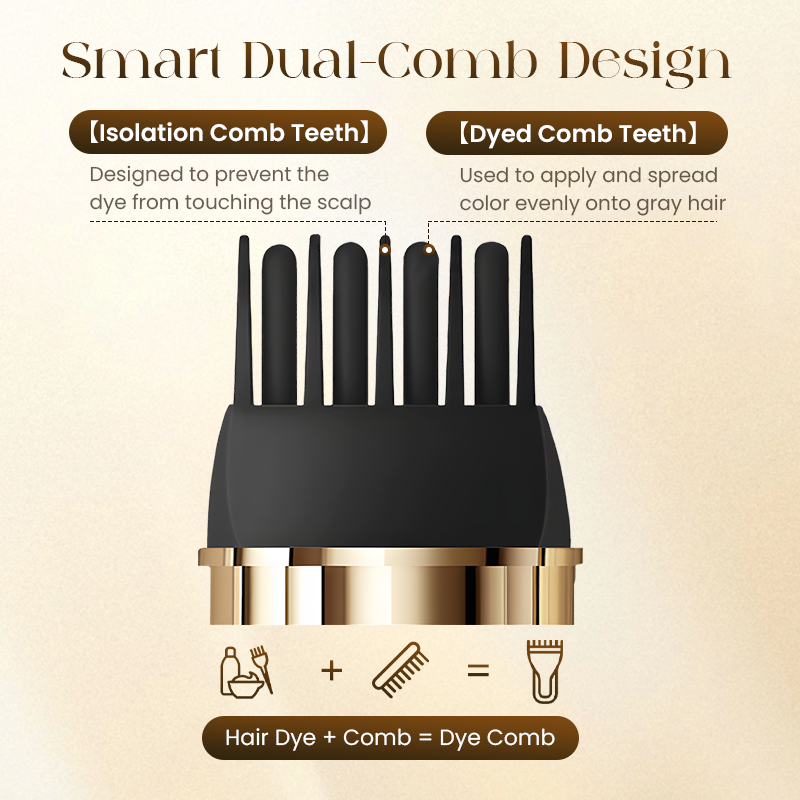 🔥Hot Sale🔥2-in-1 Hair Dye Comb – Flawless Gray Coverage. Zero Mess. Zero Stains.