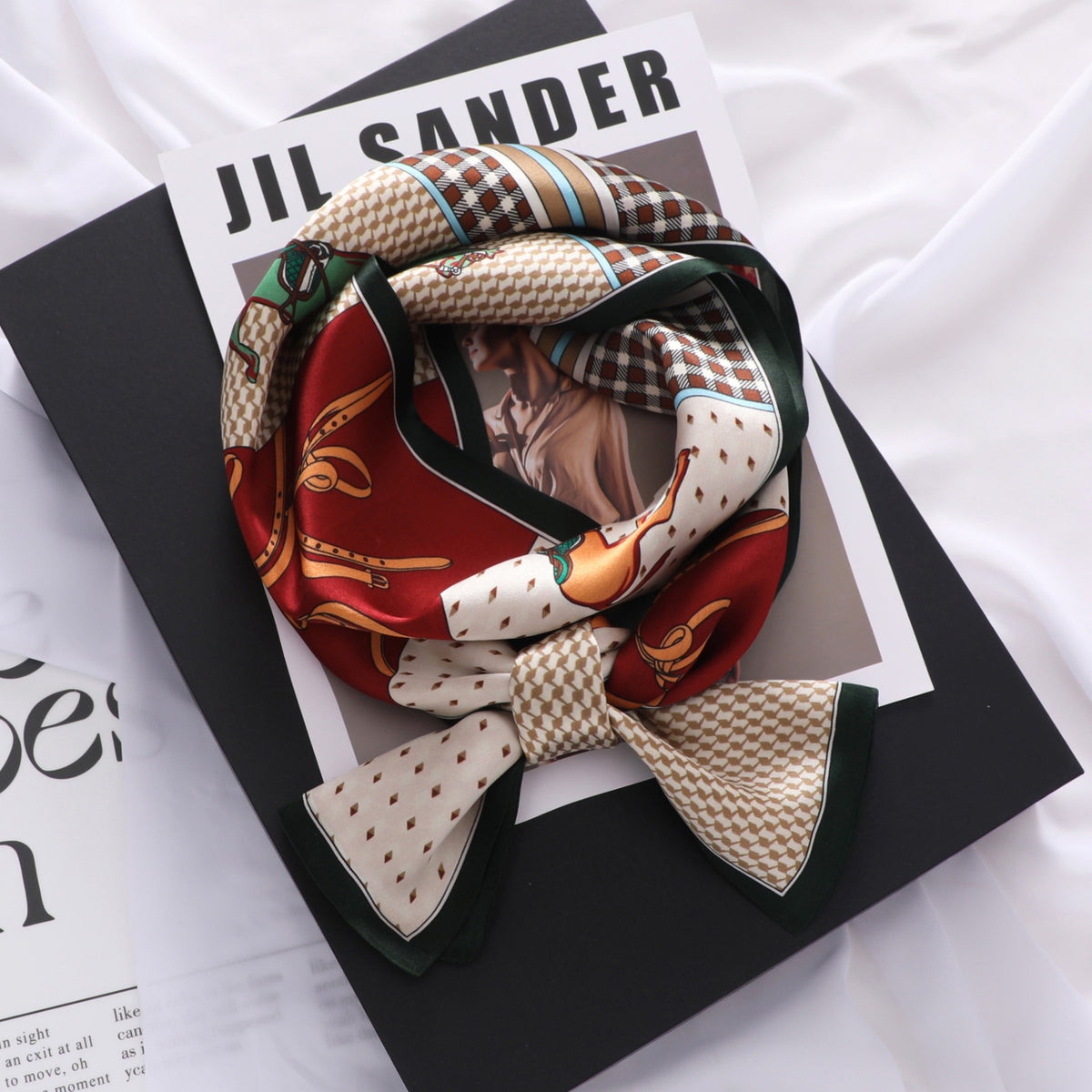 Pure Silk Long Skinny Scarf