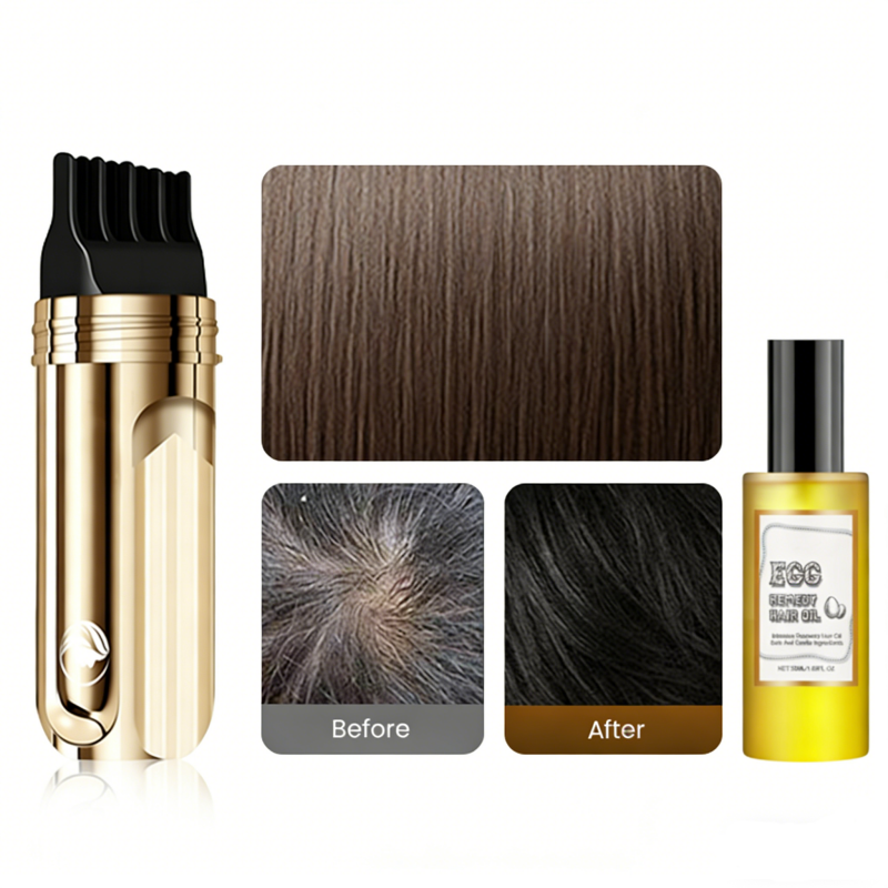 🔥Hot Sale🔥2-in-1 Hair Dye Comb – Flawless Gray Coverage. Zero Mess. Zero Stains.