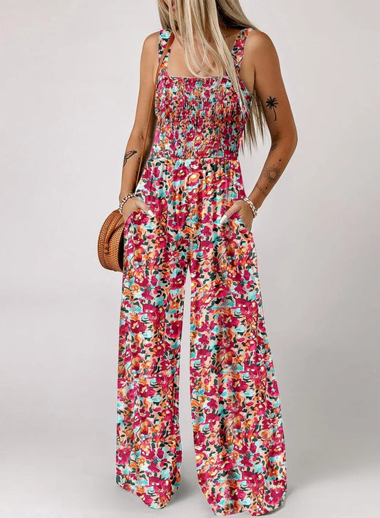 🏝️LAST DAY SALE 50% OFF🏖️Women’s Casual Print Sleeveless Overalls Jumpsuits