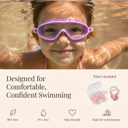 Anti-Fog Anti-UV Wide View Swimming Goggles for Kids