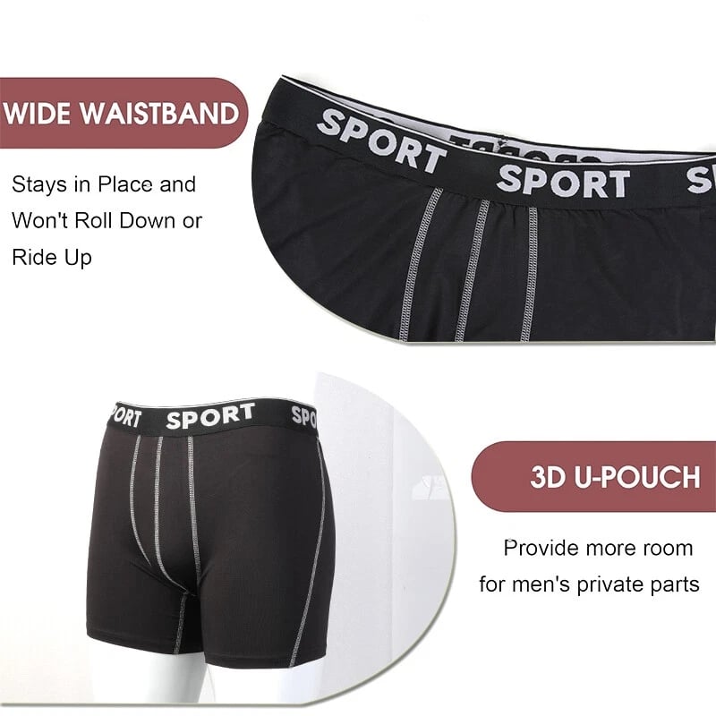 📦🩲 5 Pack Men's Letter Boxer Brief – Comfy, Breathable, Soft & Casual for Everyday Wear. Stock Up & Save! 💨🔄💙