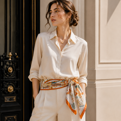 Women's Silk Feel Square Scarf