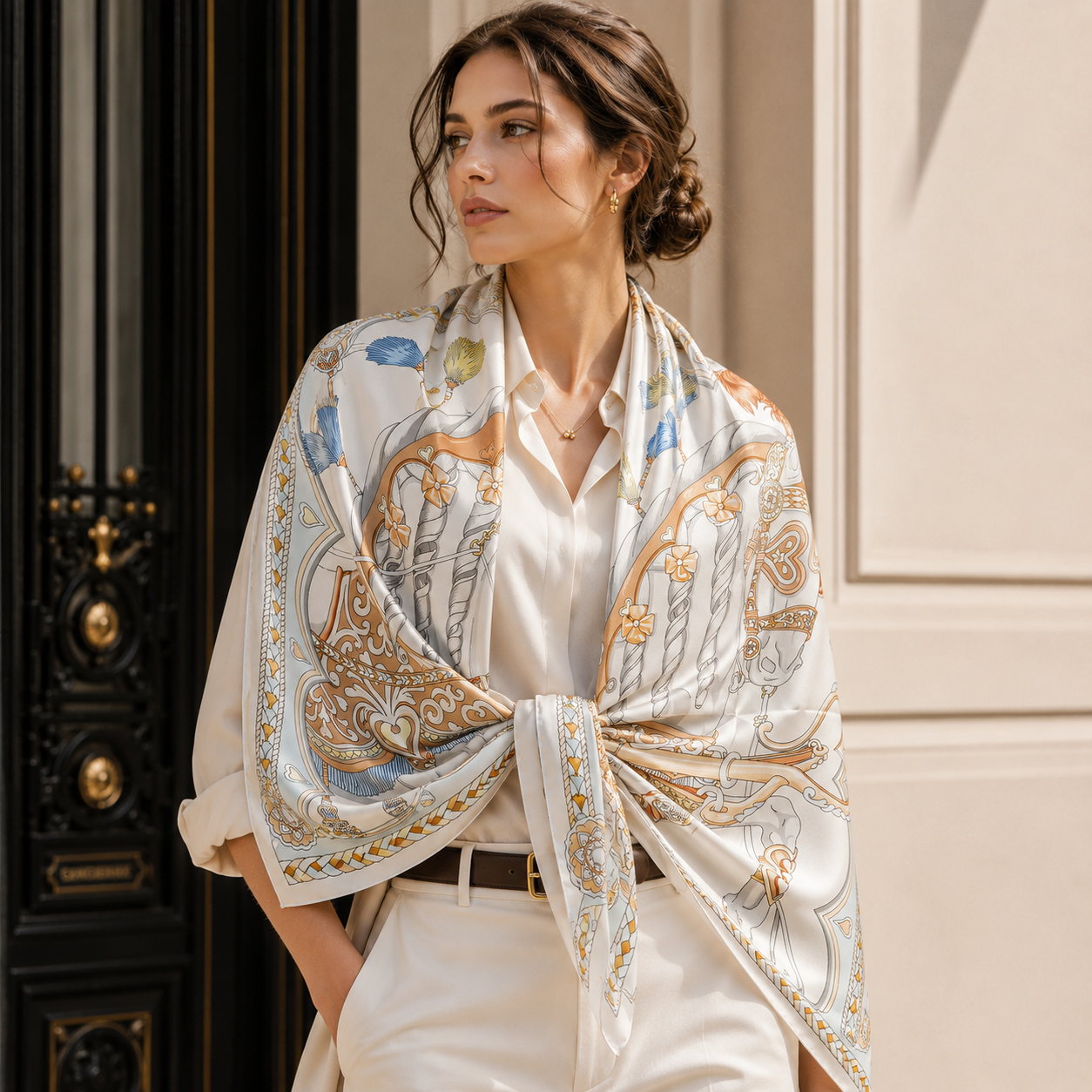 Women's Silk Feel Square Scarf