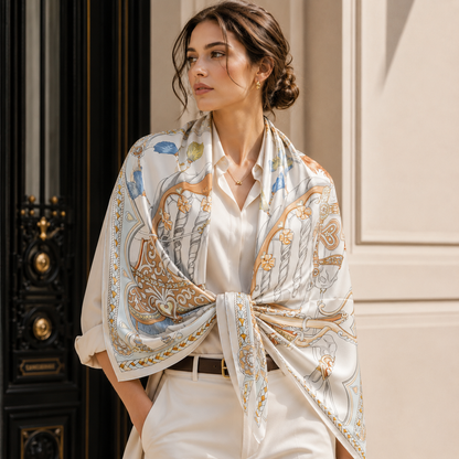 Women's Silk Feel Square Scarf