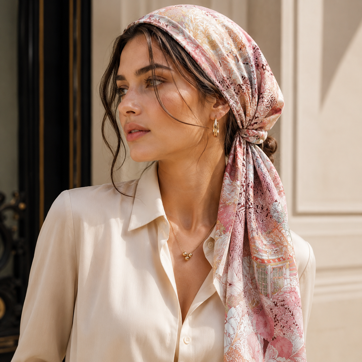 Women's Silk Feel Square Scarf