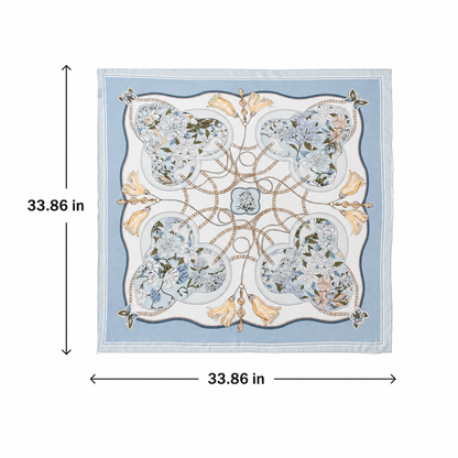 Botanical Garden Mulberry Silk Square Scarf