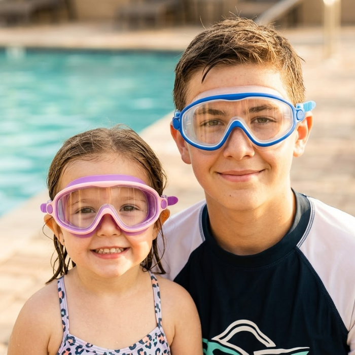 Anti-Fog Anti-UV Wide View Swimming Goggles for Kids