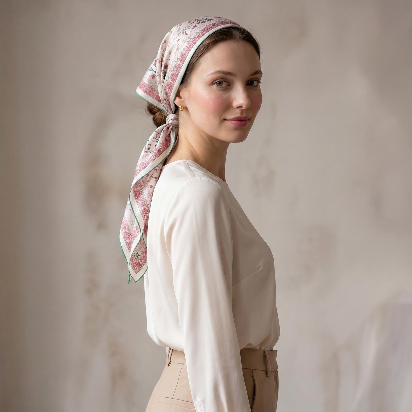 Satin Square Scarf for Women
