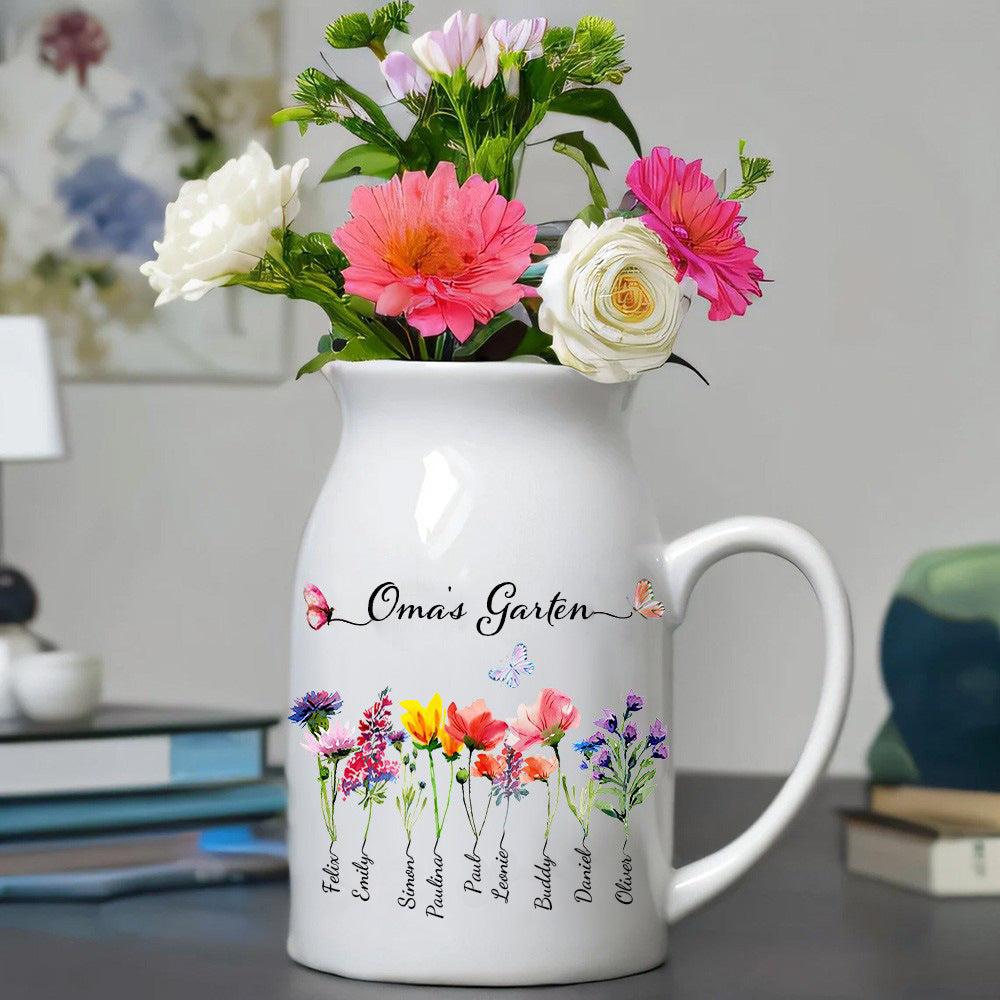 💐🌷 Mother’s Day Gift – Ceramic Vase with Smooth Glaze, Minimalist Farmhouse Style. Fill It with Her Favorite Blooms & Make Her Smile 😊💖