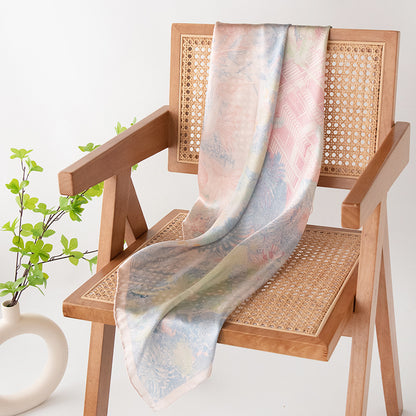 Tropical Escape Mulberry Silk Square Scarf