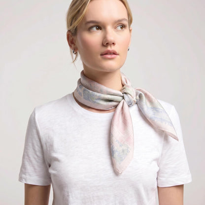 Tropical Escape Mulberry Silk Square Scarf
