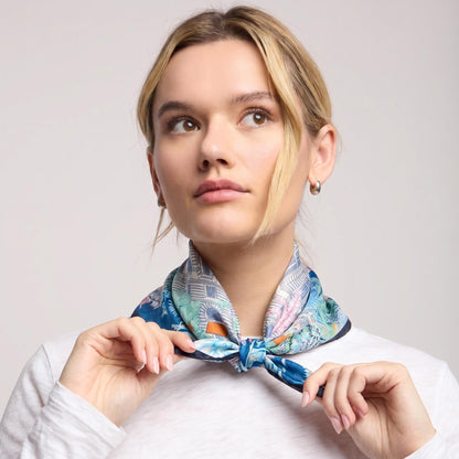 Tropical Escape Mulberry Silk Square Scarf