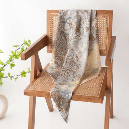 Tropical Escape Mulberry Silk Square Scarf