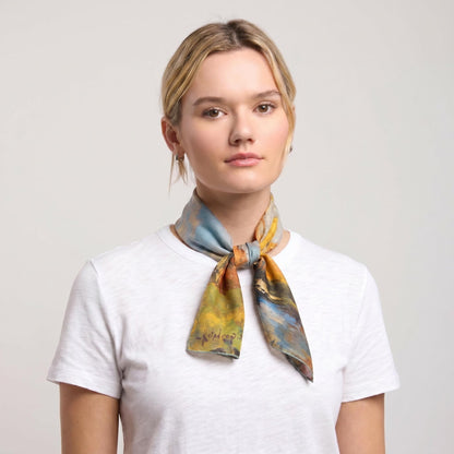 Tropical Escape Mulberry Silk Square Scarf