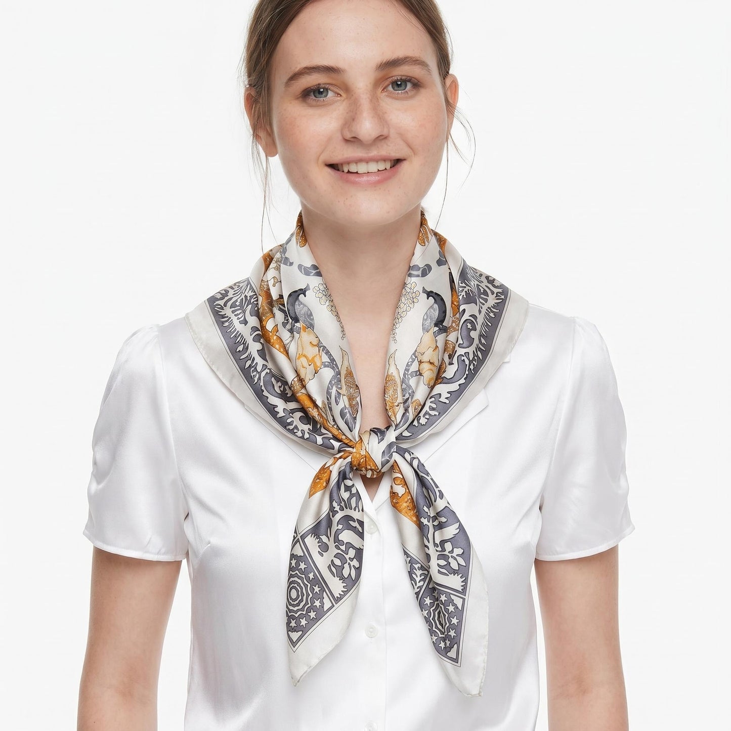 Botanical Garden Mulberry Silk Square Scarf
