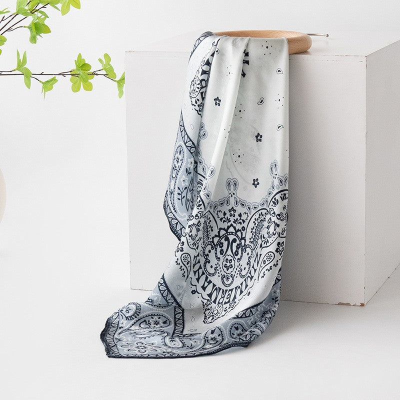 Botanical Garden Mulberry Silk Square Scarf