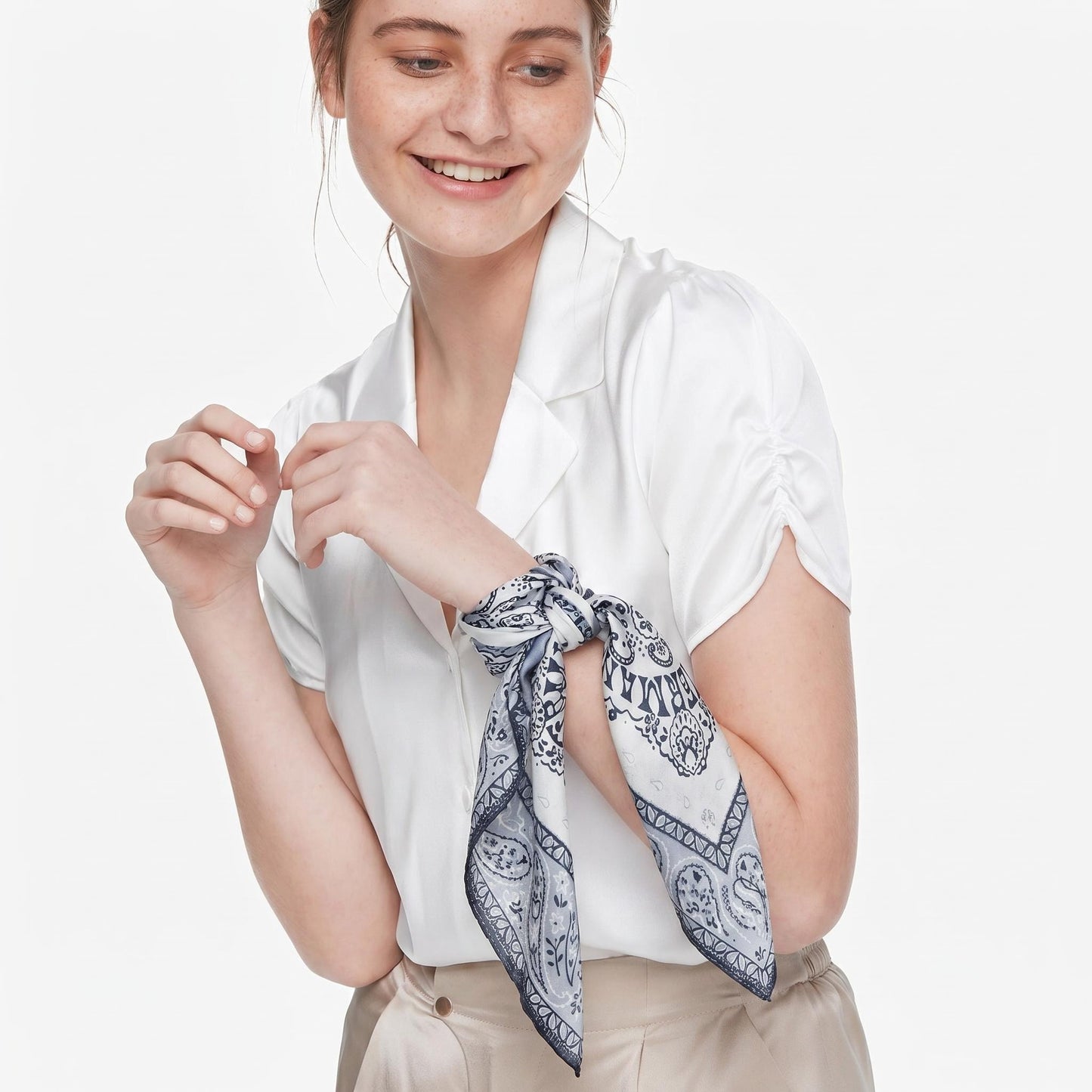 Botanical Garden Mulberry Silk Square Scarf