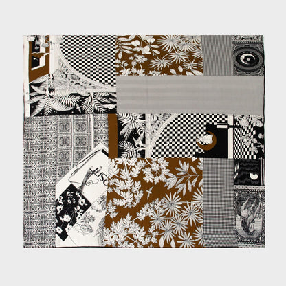 Vintage Botanical Mulberry Silk Square Scarf