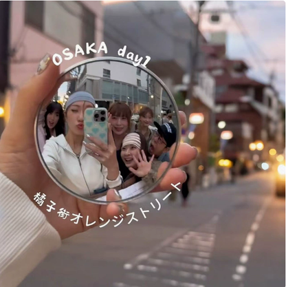 🔥Hot Sale🔥Magnetic Mini Round Convex Mirror Portable Lightweight Handheld Mirror for Travel Photography Check-in and Photo Props