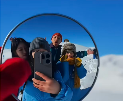 🔥Hot Sale🔥Magnetic Mini Round Convex Mirror Portable Lightweight Handheld Mirror for Travel Photography Check-in and Photo Props