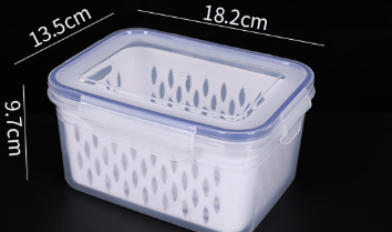 🍎3PCS Fruit Storage Container Set for Fridge with Removable Colander- Fresh Keeping for Fridge, Easy to Clean & Stack ✅🍇