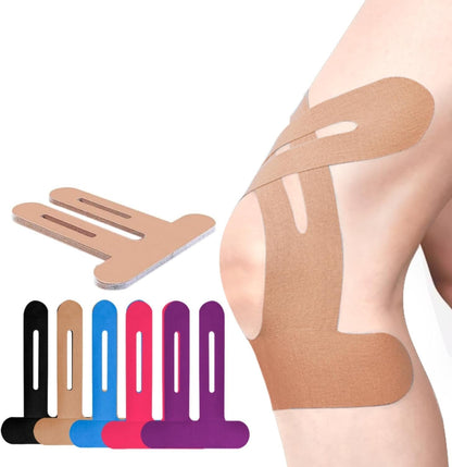 🎯 Pre-Cut Knee Kinesiology Tape – Easy Apply🦵 No Scissors Needed. Provides Muscle Support & Pain Relief for Running, Gym💪or Daily Activities. Stays on for Days! ✨