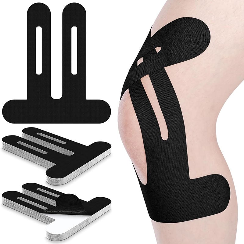 🎯 Pre-Cut Knee Kinesiology Tape – Easy Apply🦵 No Scissors Needed. Provides Muscle Support & Pain Relief for Running, Gym💪or Daily Activities. Stays on for Days! ✨
