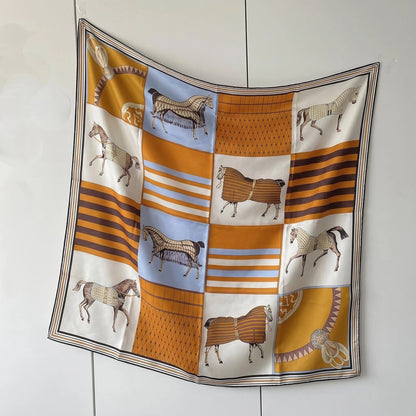 Satin Square Scarf for Women