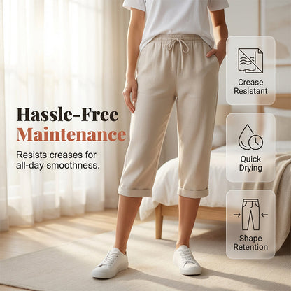 📢2026 New arrival 60% OFF Only￡19.9!! ☀️Women's Casual Cotton Linen Capris